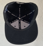 ECKO UNLIMITED  BLACK with WHITE RAISED RHINO MOTIF SNAPBACK CAP