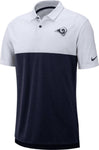 Los Angeles Rams Nike Sideline Early Season Performance Polo - White/Navy