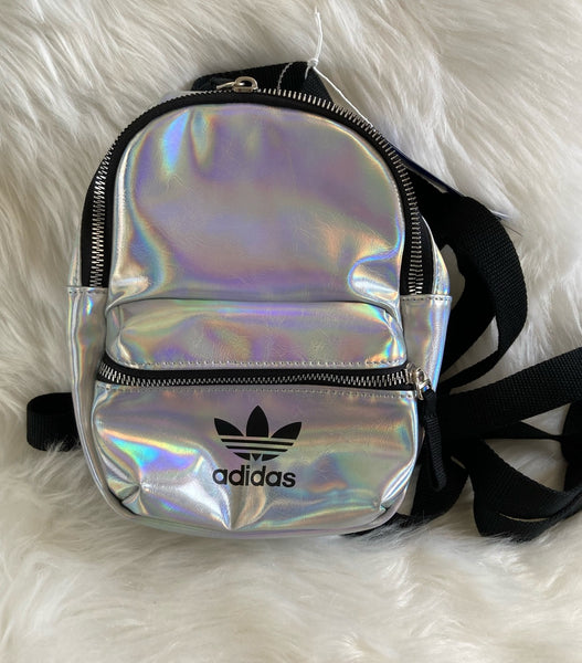 adidas Metallic Mini PU Backpack Silver Metallic/Iridescent – Team MVP Sports