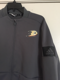 adidas Anaheim Ducks Game Mode climalite Quarter-Zip Jacket - Grey - Teammvpsports