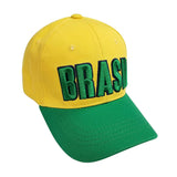 Icon Sports Brasil Two Tone Green Yellow Adjustable Cap - Teammvpsports