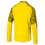 PUMA Men's BVB 1/4 Zip Training Top with Evonik Logo, Cyber Yellow Puma black