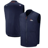 Nike NFL Denver Broncos Full Zip Sideline Vest 923483 419 Retail $110 Size Small - Teammvpsports