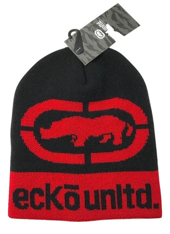 ecko unlimited black beanie with red rhino - Teammvpsports