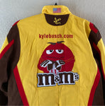 Kyle Busch M&M's Men's Yellow Nascar Jacket by Chase Authentics / JH Design
