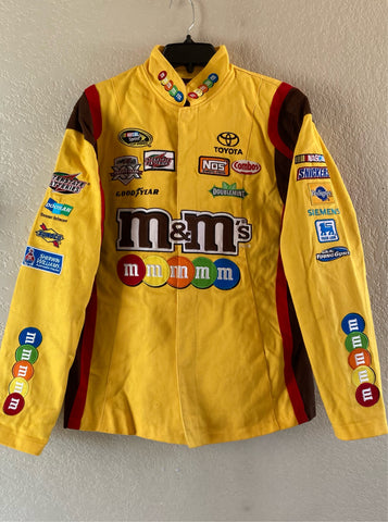 Kyle Busch M&M's Men's Yellow Nascar Jacket by Chase Authentics / JH Design
