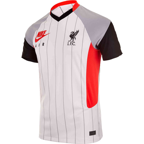 Nike Liverpool FC Official 2020/2021 Air Max Soccer Jersey Whi/Oran/Blk