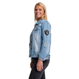 Las Vegas Raiders NFL Womens Denim Trucker Jacket