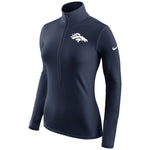 Nike Women's NFL Denver Broncos Champ Drive Pro Hyperwarm Half-Zip Jacket S - Teammvpsports