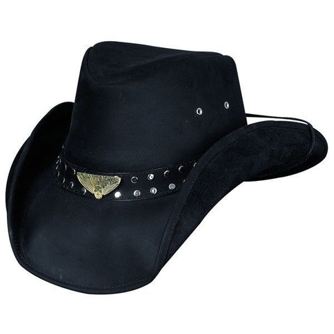 Bullhide Leather Western Cowboy Hat - Shapeable Brim - BORN TO RIDE - Teammvpsports