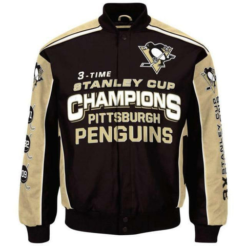 Pittsburgh Penguins NHL G-III Stanley Cup Commemorative Premium Jacket S - 6XL - Teammvpsports