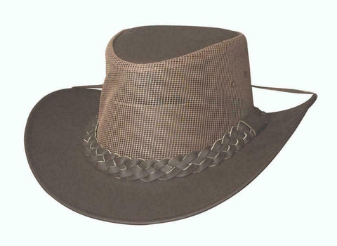 Bullhide Down Under Collection Vented Mesh Leather Hat PAYSON Chin Str –  Team MVP Sports
