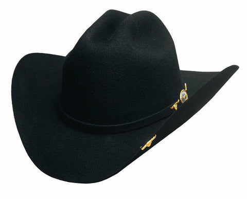 Bullhide 6X Montecarlo Collection Wool Felt Cowboy Hat - AVIONADO - BLACK - Teammvpsports