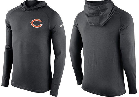 Nike NFL Chicago Bears Dri-FIT Touch Lightweight Gray Hoodie - Men's - Size S, - Teammvpsports