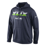 Seattle Seahawks Nike College Navy Super Bowl XLIX Bound Pullover Hoodie Size L - Teammvpsports