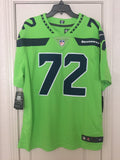 Nike Seattle Seahawks Michael Bennett #72 Color Rush Limited Jersey Sizes XL 3XL - Teammvpsports