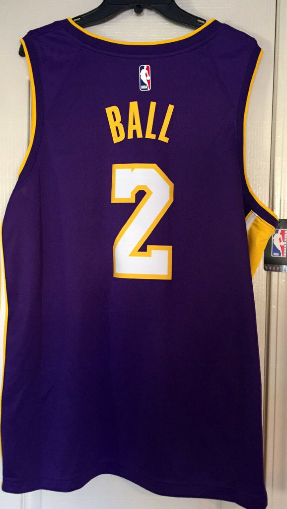 Nike Los Angeles Lakers Swingman Jersey - Lonzo Ball #2 - Purple Size Large