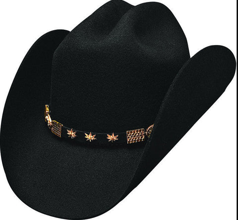 Bullhide 6X Montecarlo Collection Wool Felt Cowboy Hat - EL RELAJO - BLACK - Teammvpsports