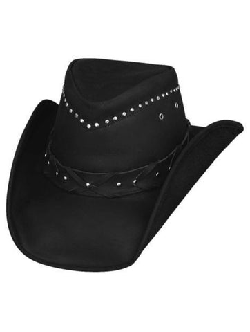 Bullhide Black Top Grain Leather Shapeable Hat, BURNT DUST Size S, M, L, XL - Teammvpsports