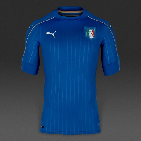 PUMA FIGC Italia Authentic Soccer ACTV Jersey Blue Home 2016 Size L - Teammvpsports