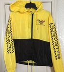 Women's Yellow Corvette Zip Lightweight Hooded Jacket Size M, L, XL - Teammvpsports
