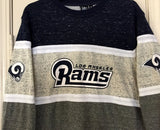 Los Angeles Rams Pullover Sweatshirt  Blue White Gray Size M - Teammvpsports