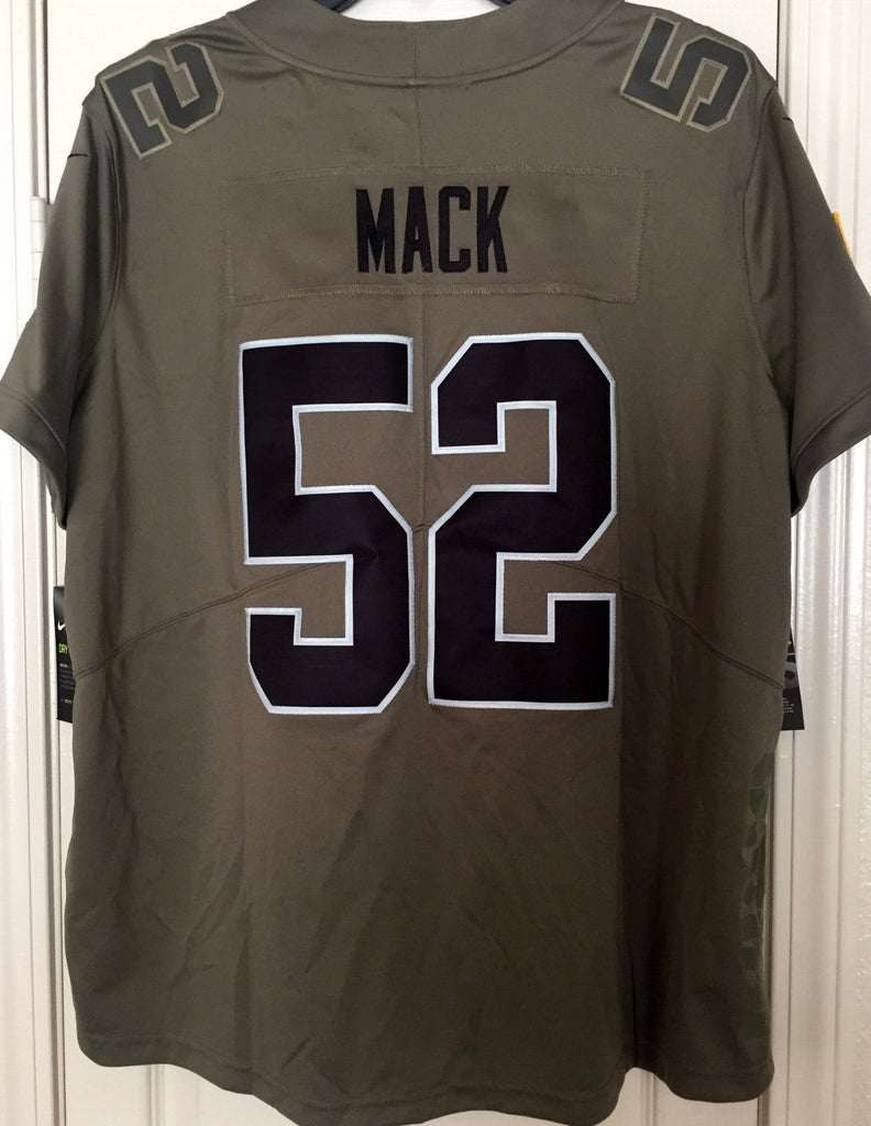Official NFL Raiders Jersey #52 Stitched Khalil Mack Black Nike On Field  XXL