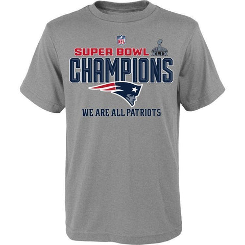 Nike Super Bowl Champions XLIX New England Patriots Gray Tee Shirt Size L - Teammvpsports