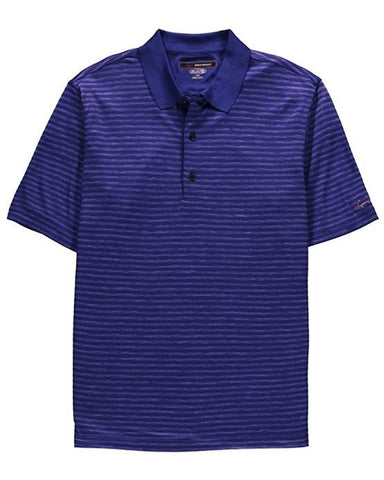Greg Norman Heathered Striped Blue Short Sleeve Men's Golf Polo Shirt Size M - L - Teammvpsports