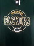 Women's Green Bay Packers Green V-Neck T-Shirt Size L - Teammvpsports