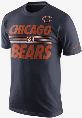 Men's Chicago Bears Nike Team Stripe Shirt Blue Size M - Teammvpsports
