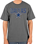 DALLAS COWBOYS Fav Men's Charcoal Short Sleeve T-Shirt Size 2XL - Teammvpsports