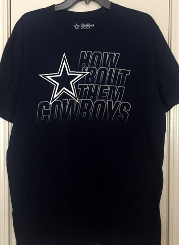 Dallas Cowboys Men'sFlare "HOW BOUT THEM COWBOYS" T-Shirt Navy  Size S, L - Teammvpsports