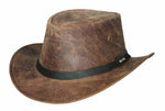 Bullhide PIKES PEAK Genuine Leather Chocolate Outdoor Hat Size S, M, L, XL - Teammvpsports