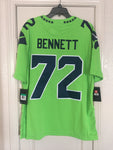 Nike Seattle Seahawks Michael Bennett #72 Color Rush Limited Jersey Sizes XL 3XL - Teammvpsports