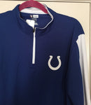 Indianapolis Colts Men's Team Apparel Blue 1/4 Zip Jacket Sweater Size M - Teammvpsports