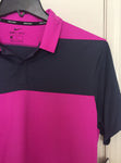 Nike Dri Fit Color Block OLC Black Magenta Golf Polo Shirt Size M - Teammvpsports