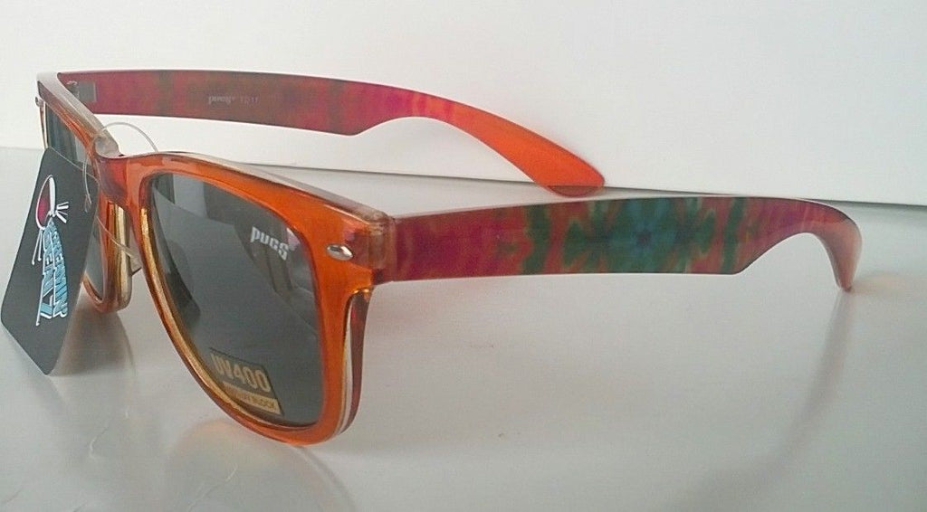 Pugs Sunglasses Plastic Half Frames orange, black, metallic, cyan