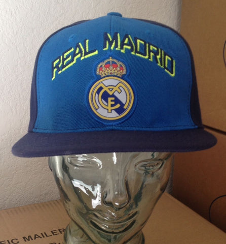 Real Madrid Soccer Blue Snapback Cap Adjustable Official Product - Teammvpsports