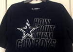 Dallas Cowboys Men'sFlare "HOW BOUT THEM COWBOYS" T-Shirt Navy  Size S, L - Teammvpsports