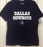 DALLAS COWBOYS Navy Blue All-Thentic Short Sleeve T-Shirt Size L - Teammvpsports