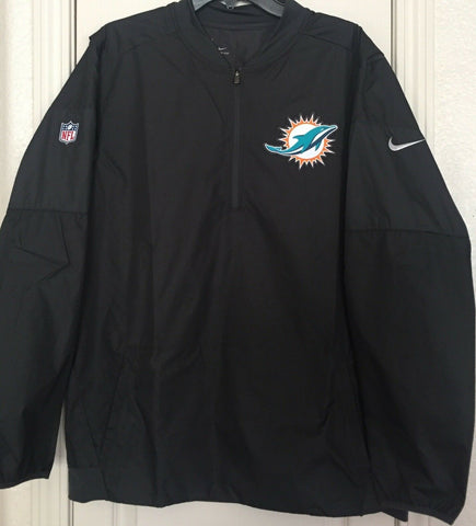NIKE MIAMI DOLPHINS STORM FIT 1/2 ZIP ON FIELD PULLOVER JACKET SIZE L - Teammvpsports