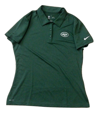 Nike New York Jets Women's Team Apparel Green Polo Shirt Size XL - Teammvpsports
