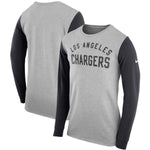 Nike Los Angeles Chargers Heathered Gray Arch Heavyweight Shirt Size L - Teammvpsports