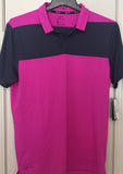 Nike Dri Fit Color Block OLC Black Magenta Golf Polo Shirt Size M - Teammvpsports