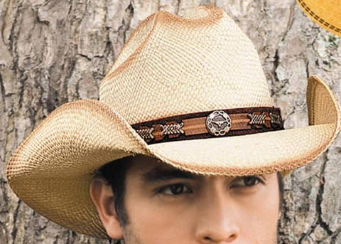 Bullhide TRAIL BOSS Panama Straw Cowboy Hat Cattleman Crown Sizes S, M, L, XL - Teammvpsports