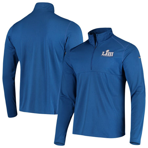 Super Bowl LIII Nike Half-Zip Pullover Performance Jacket - Royal Size 3XL - Teammvpsports