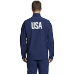 adidas Men's USA Volleyball Warm-up Jacket Team Navy Blue/Glory Blue